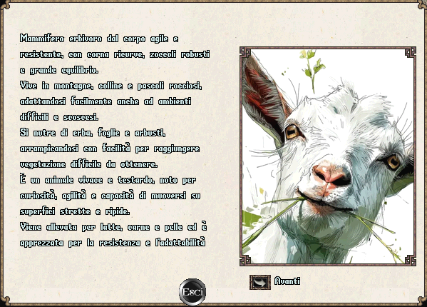 bestiario aggiornato con capre