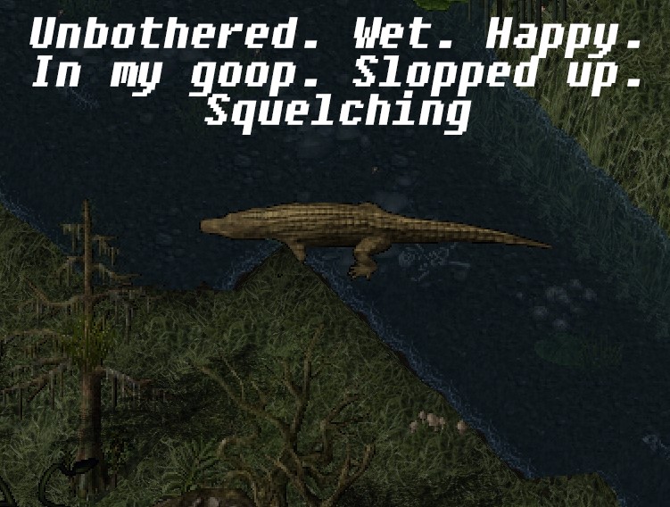 un coccodrillo se la gode