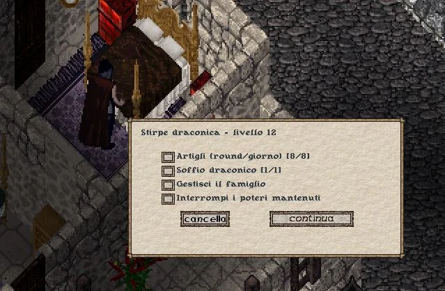 menu scelta stirpe